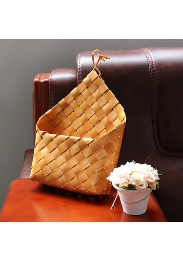 Suntek Magideal Dokuma Depolama Sepeti Asılı Çamaşır Çiçek D Kahverengi