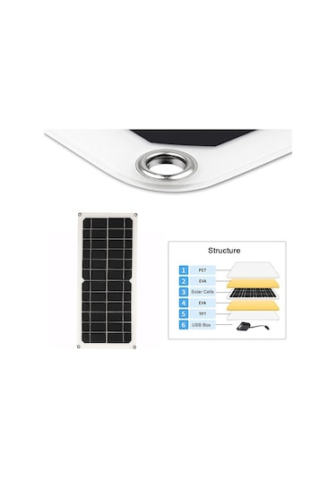 Yaozixa 120w Monokristal Güneş Paneli, Usb Ve Dc Çıkışlı, 21% Verimlilik, Ip65 Su Geçirmez, Kontrolörlü Dış Mekan Şarj Ünitesi