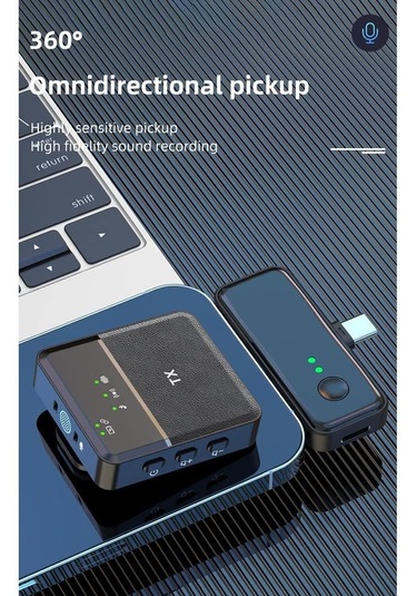 Yaka Mikrofonu Kablosuz Mikrofon Kamera Röportajı İçin Kablosuz