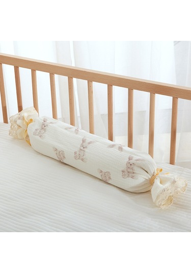 Şeker Silindir Yastık Bebek Boyun Yastığı Yumuşak Ve Güvenli No.30 Ekru