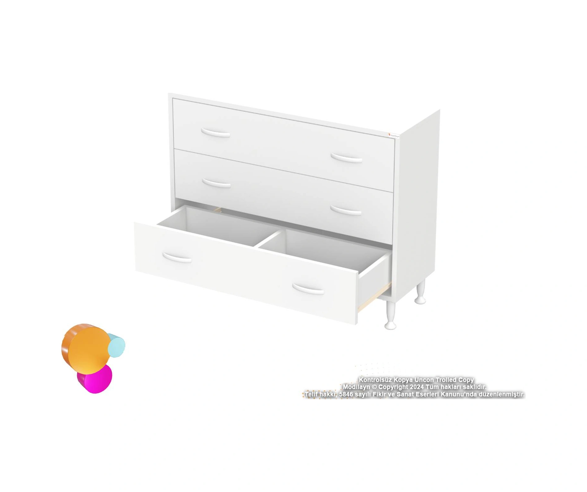 Efil Banyo Ve Mutfak Dolabı Çok Amaçlı Dolap 6 Bölmeli Banyo Organizeri Banyo Dolabı 100x75x32,5 Cm Beyaz