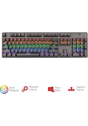 Gxt 865 Asta Rgb Mekanik Gamer Klavye