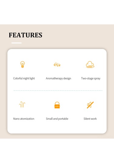 Suofeng Usb Beslemeli Aromaterapi Işıklı Hava Nemlendirici, 2 Sprey Modu, Renkli Gece Lambası, 200ml Kapasite, Mini Boyut Beyaz