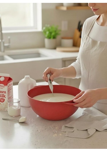 Kırmızı, Hamur Mayalama Ve Yoğurt Saklama Kabı 8,5 Litre
