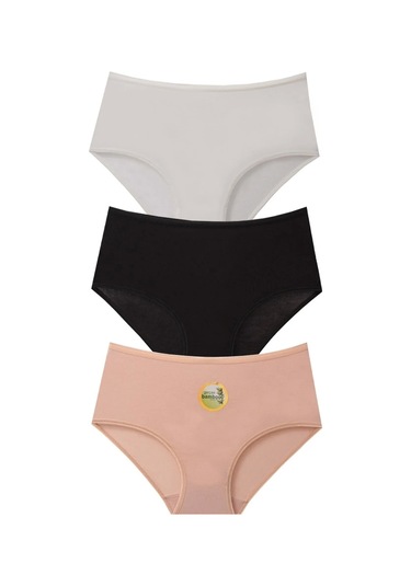 Özel Üretim Rahat Kalıp Uzun Ömürlü Dayanıklı Ütü Gerektirmez 3'lü Bambu Yüksel Bel Külot Çok Renkli