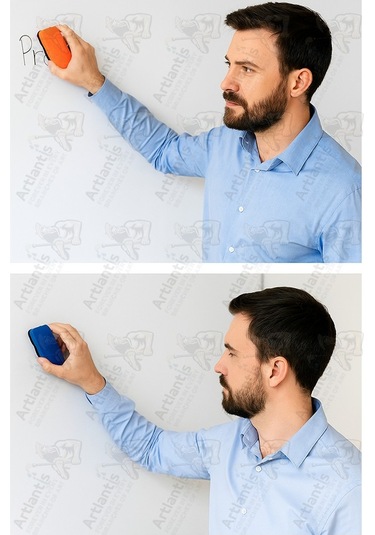 Yazı Tahta Silgisi Eva 3 Adet Beyaz Yazı Tahtası Silgisi Kaliteli Keçe Uçlu Eva Okul Sınıf Ofis Kuru Silgi Diğer