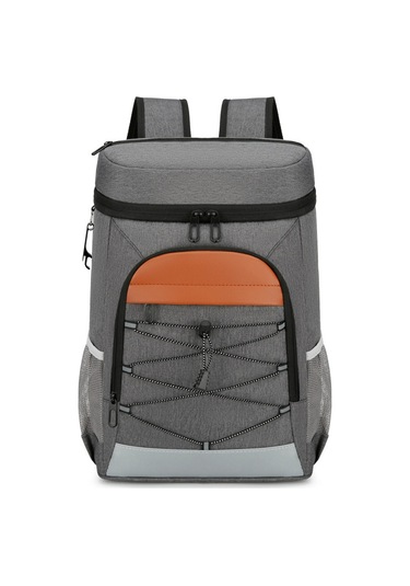 Yifomall Outdoor Kampanya Soğutucu Sıcaklık İzolasyonlu Sırt Çantası Su Geçirmez Alüminyum Folyo Döşeme Yemek Taşıma Çanta Küçük Boy, 20 Adetten Logo Koyu Gri Koyu Gri