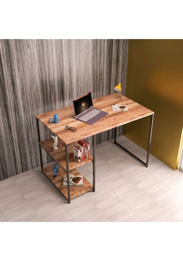 Çalışma Masası Yandan Raflı Atlantik Çam Atlantik Çam