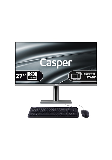 Casper Nirvana A97.210H-8V00T-V-G Core 5-210H 8 GB 500 GB Nvme SSD 27" W11H AIO Masaüstü Bilgisayar