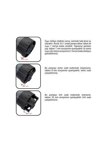 Rainpump Cd9003n1 Plastik Gövdeli Düşük Emiş Drenaj Dalgıç Pompa