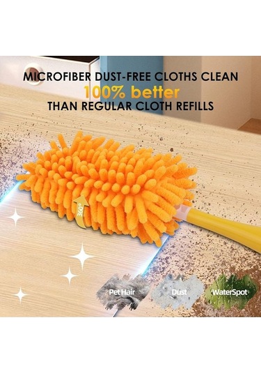 Fortunelane Yeniden Kullanılabilir Mikrofiber Toz Temizleyici Takma Uç, 4 Adet