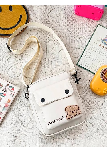 Tirbi Çocuklar İçin Gençler Omuz Çapraz Omuz Çantası 430415583 Beyaz