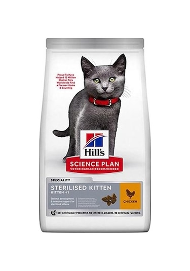 Hill's Kısırlaştırılmış Tavuklu Yavru Kedi Maması 3 KG
