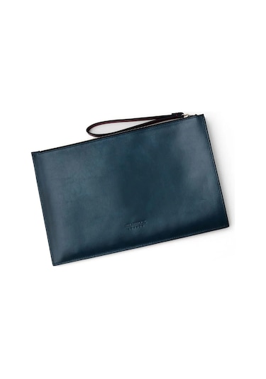 Beverly Kadın Lacivert Deri Cepli Fermuarlı Rfid Korumalı Portföy Çanta Lacıvert
