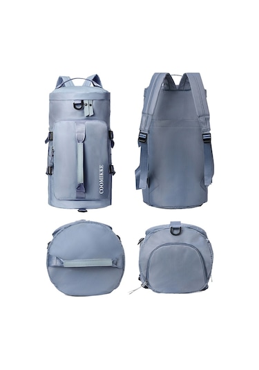 Çok Fonksiyonlu Seyahat Sırt Çantası Büyük Kapasiteli Taşınabilir Davul Çantası Spor Çantası Mavi