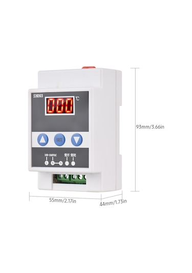 Konesam Dın Raylı Dijital Sıcaklık Kontrol Cihazı, Soğutma-ısıtma Regülatörü, Damla Prob, 110-240v, -50 120 C Aralığı