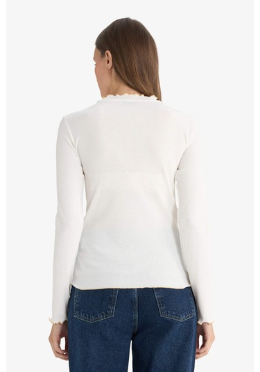 Defacto Fitilli Kaşkorse Uzun Kollu Tunik E9540ax25wner105 Ekru