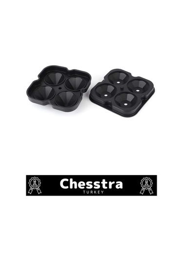 Özel Tasarım 4 Gözlü Kırılmaz Esnek Silikon Kokteyl Viski Elmas Şekilli Buz Yapma Kalıbı 1 Adet Çok Renkli