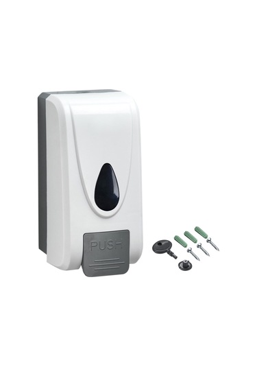 Skycity Beyaz Duvar Tipi 1000ml Manuel Köpük Sabun Dağıtıcı - Sızmaz, Kolay Doldurulabilir, Perfore Montaj Aksesuarları Ve Anahtar Dahil Beyaz - Gri