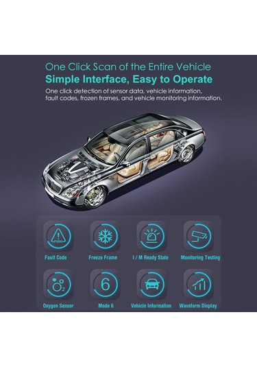 Dianziye V011 Obd Arabalar Arıza Tespit Cihazı Bluetooth 5.4 İle Hızlı Bağlantı, Yerleşik Uygulama Ve Canlı Performans Verileri