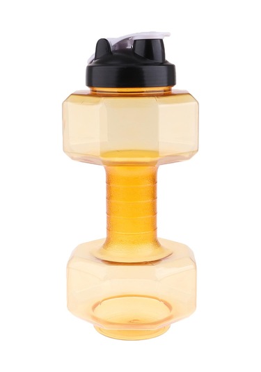 Suntek Fitness Halter Ağırlığı Güçlü Su İçecekleri Şişesi 2600ml-sarı