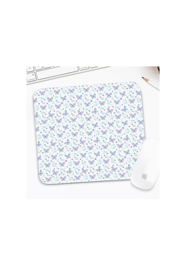 Butterfly Desenli Mouse Pad, Kaymaz Kauçuk Taban, Su Geçirmez, Pürüzsüz Dokulu, 27x32cm-a11