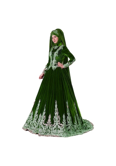 Ceyyiz Tesettür Modeli Bindallı Kına Elbisesi Lavin