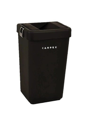 Carpex Optima Siyah Çöp Kovası 8 L Siyah
