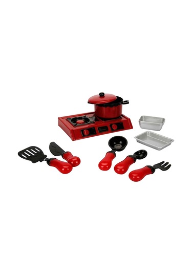 Çocuklar İçin 10 Parça Oyuncak Mutfak Seti Renkli Evcilik Aksesuarları