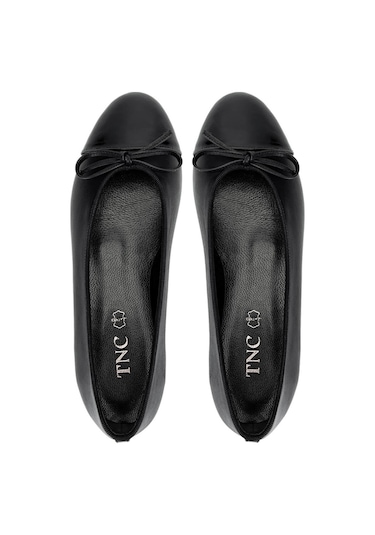 Tamer Tanca Kadın Hakiki Deri Siyah Rugan Babet Ayakkabı 820 630 Bn Ayk Y25 Syh Rgn/syh Dr Siyah Rugan