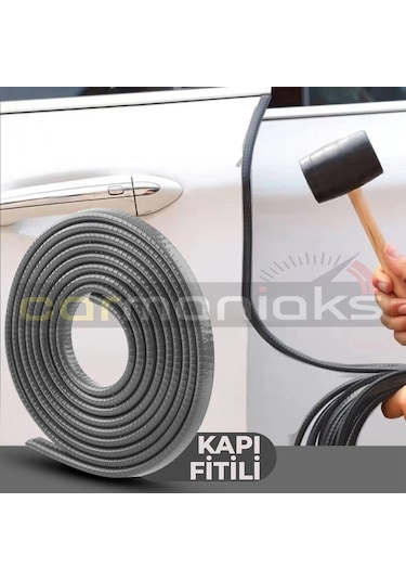 Gri Oto Kapı Fitili Çizilme Önleyici Araç Kapı Koruyucu Fit