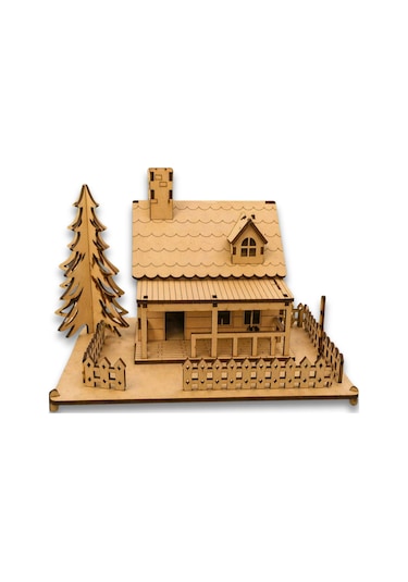 Ahşap Minyatür Ev Maketi Kendin Yap Dıy Dekoratif Kit - 3d Puzzle