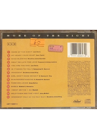 Plak Değildir Cd Dir Cd Whispers More Of The Night Cd