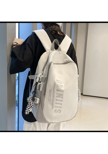 Japon Basit Ortaokul Öğrencileri Omuz Çantası-gri