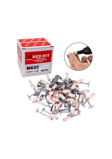 Red Hit Mk32 Pul Başlı Barutlu Çivi 32 Mm 100 Lü Paket