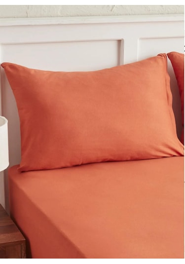 Gercella 180x200+30 Çift Kişilik Lastikli Çarşaf Turuncu