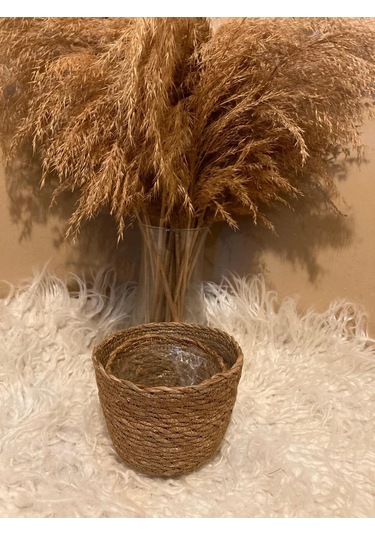 2li Hasır Silindir Saksılık En Küçük Boylar