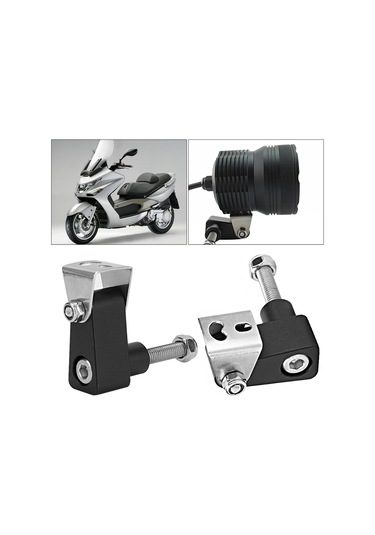 Xiyyadms Kymco Xciting 250/300/400, K-xct300, Nikita, Downtown350 Ve Gdınk Ak550 İçin Alüminyum Led Spot Lambası Tutucusu Çift Set - Dayanıklı, Kolay Kurulum