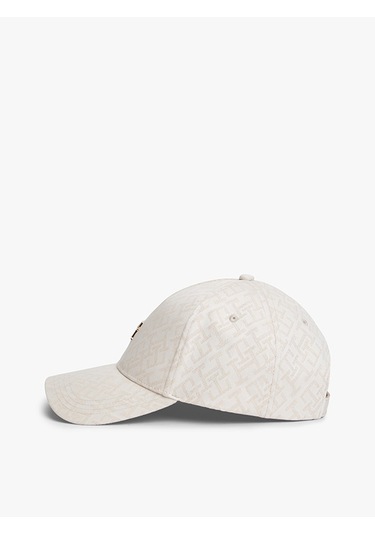 Tommy Hilfiger Th Monogram Jacq Cap Kadın Bej Şapka - Aw0aw18331