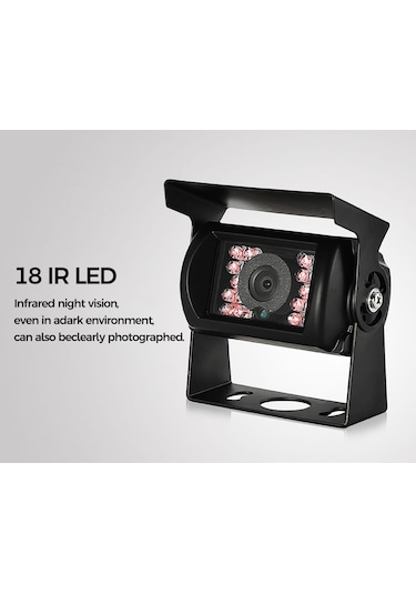 Metal Kasa 18 Ir Led Araç Kamerası 12-24 Volt 12 M. Video Kablosu