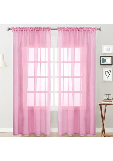 Padalink 2 Adet Pudra Perde - 140x260 Cm Tül Malzeme - Hafif Ve Işık Filtreleyici Diğer