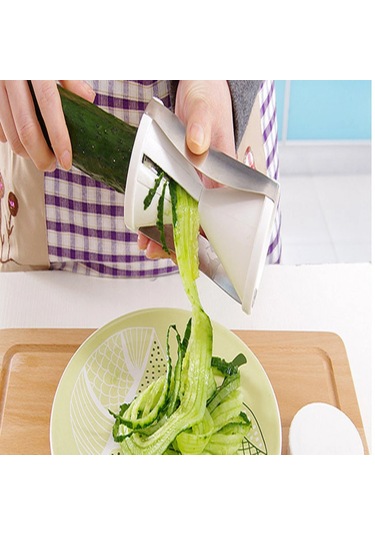 Fortunelane Siyah Mutfak Spiral Dilimleyici, Döner Sebze Kesici Ve Çekiç, Paslanmaz Çelik Siyah