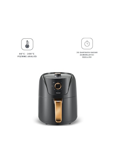 Homend Airfryday 2505H 8 Farklı Programlı, Yağsız Fritöz 4.3 L Airfryer