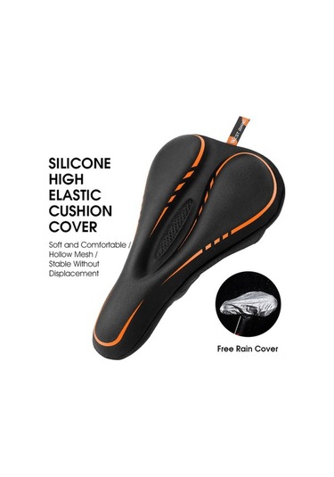 Dancemonkey Silikon Bisiklet Sele Kılıfı - Konforlu, Kaymaz, Nefes Alabilir Siyah Siyah