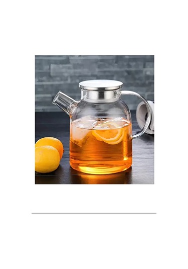 Çelik Kapaklı Borosilikat Uzun Cam Demlik 1800 Ml Royaleks-cm-2003 Asorti