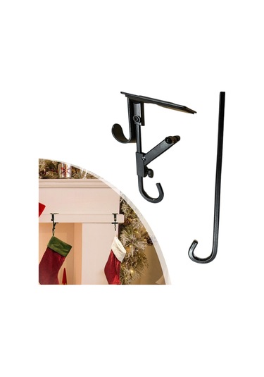 Suntek Yılbaşı Çorabı Askısı Metal Dekoru Şömine Şöminesi Tatili 22x4,5x6,3 Cm