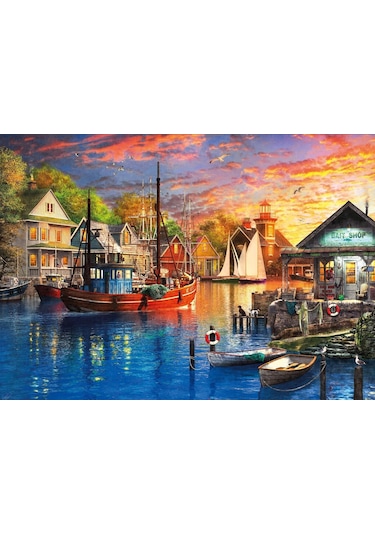 Ks Games 3000 Parça Amerikan Limanında Gün Batımı Puzzle - Dominic Davison