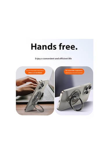 Manyetik Telefon Standı Stres Giderici Cep Telefonu Tutucu Telefon Tutacağı Parmak Döngüsü Kickstand Mavi