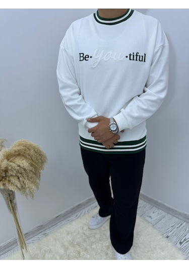 Highlander Be-you-tiful Nakışlı Selanık Kumaş Sweatshirt Siyah
