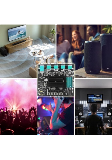 Geeroyoo "zk-mt21 2.1 Kanal Bluetooth Amplifikatör Modülü - 50w+100w Güç, Dıy Ses Sistemi"